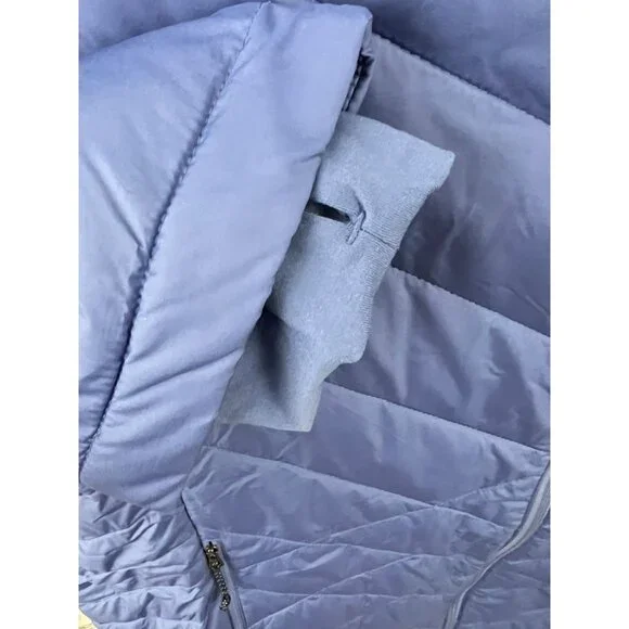 Columbia 2X Heavenly Long Hooded Jacket Omni-Heat Blue Puffer - Picture 13 of 13